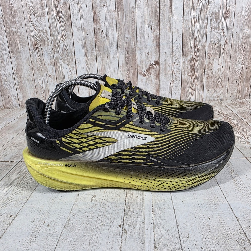 Brooks Hyperion Max Running Shoes Black Yellow 1103901D078 Mens 9 Women 10.5
